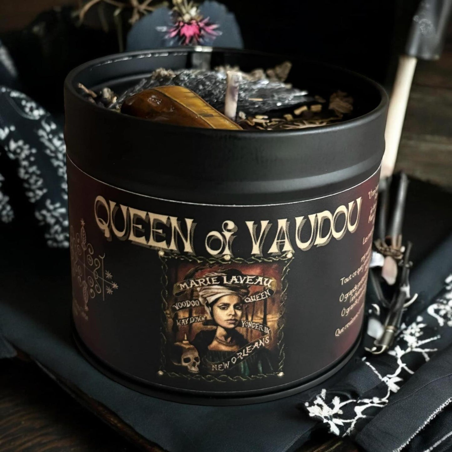 Bougie "queen of vaudou", bougie sorcière
