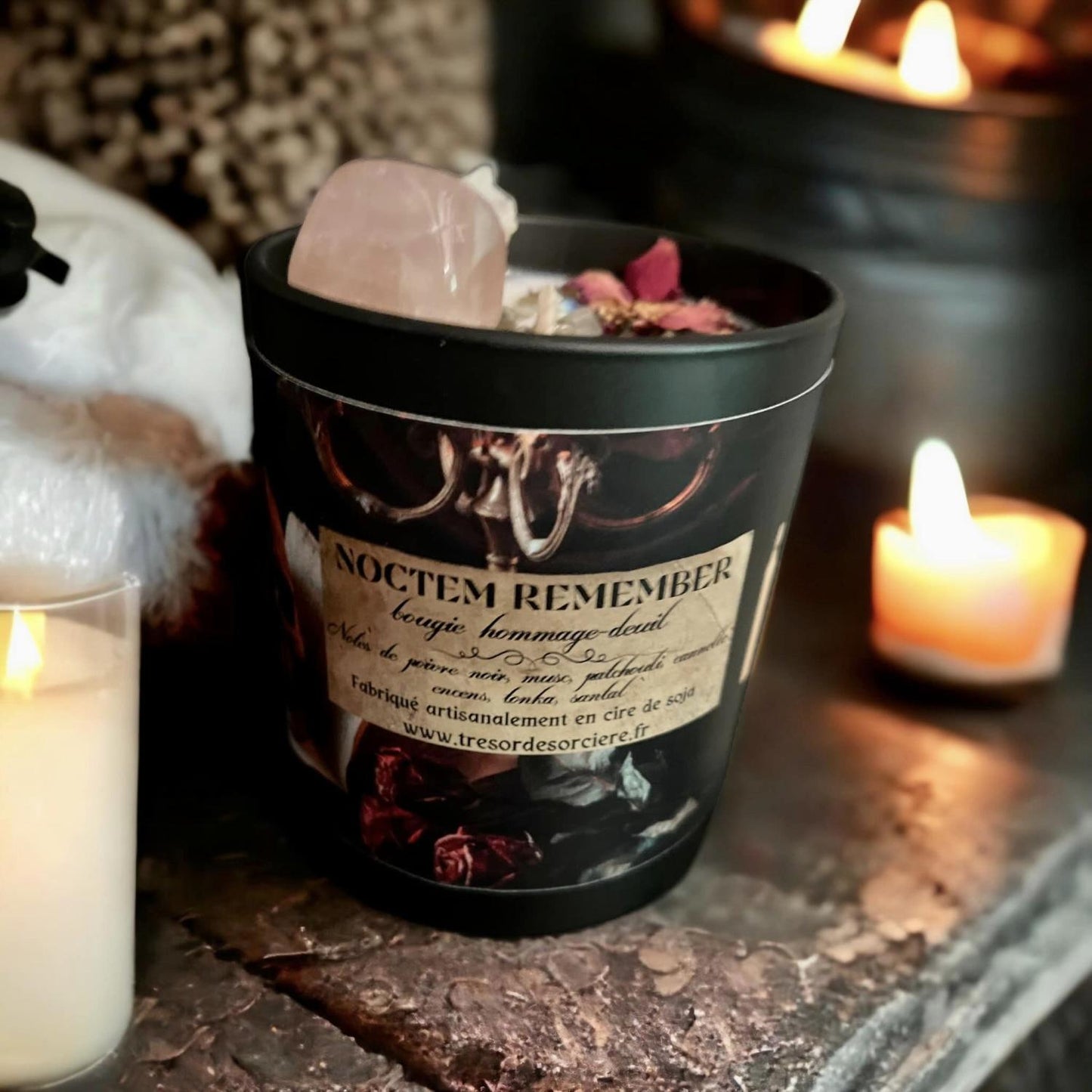 Bougie "Noctem remerber", bougie d'intention