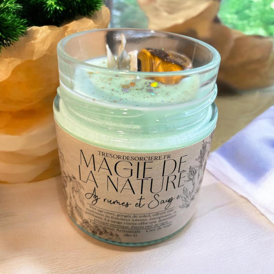 Bougie magie de la nature "agrumes et sauge"