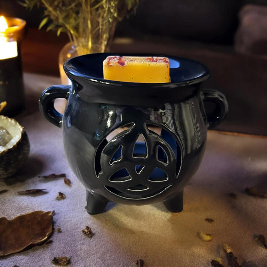 Brûleur à fondants, chaudron triquetra, brûle parfum