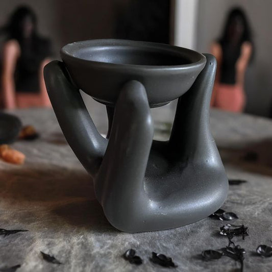 Brûleur à fondants "main", brûle parfum, brûleur à cire