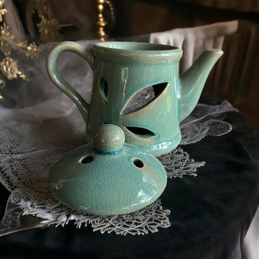 Brûleur à fondants théière, brûleur à cire, brûle parfum
