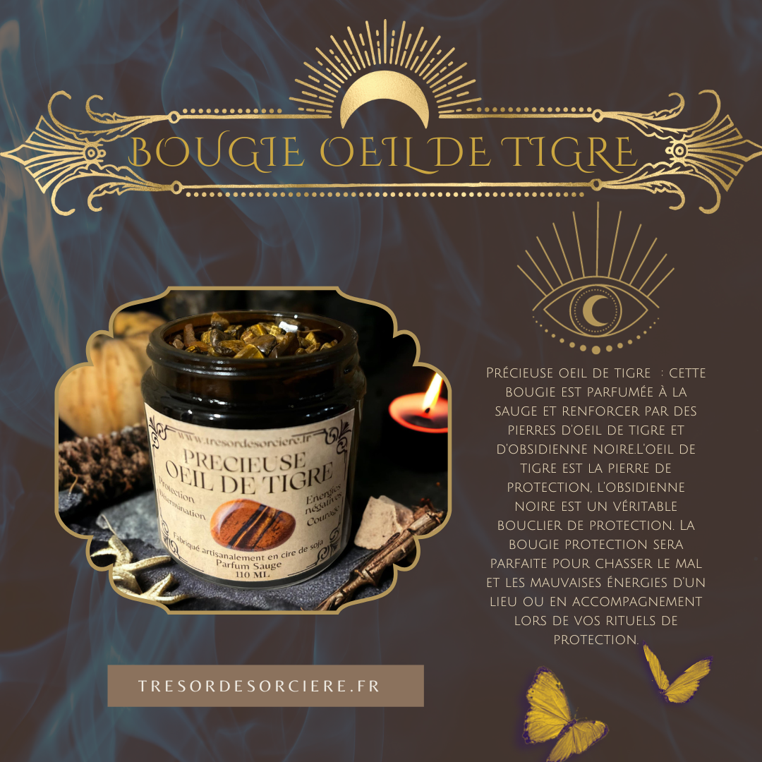 Bougie précieuse quartz fumé