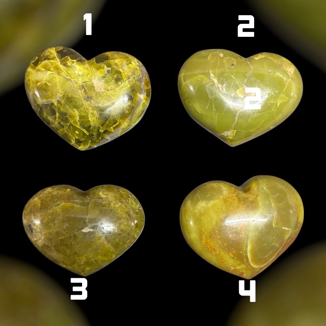 Cœur en opale verte