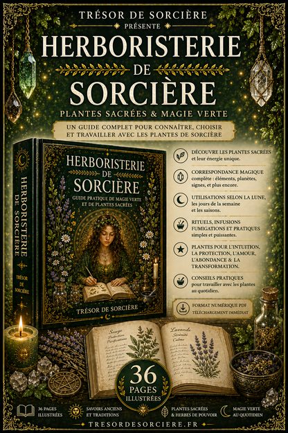 Téléchargement pages de grimoire "Herboristerie de sorcière" 36 pages