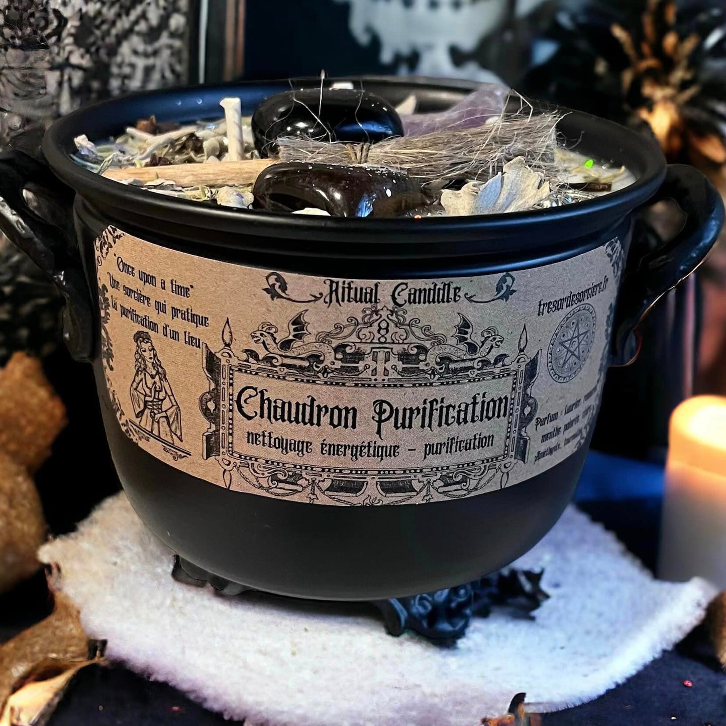 Bougie purification, chaudron de purification