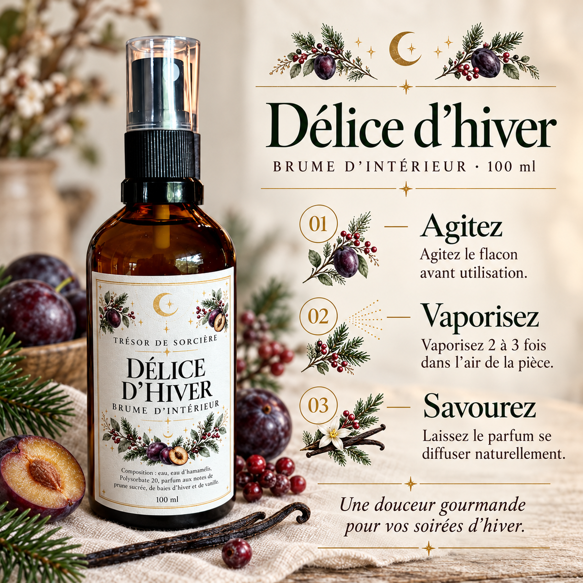 brume d'ambiance fête de Noël