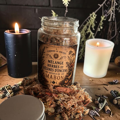 Encens de Mabon,mélanges d'herbes et résines d'encens Mabon, encens rituel