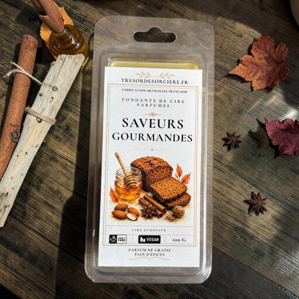 fondants de cire parfumés pain d'épice