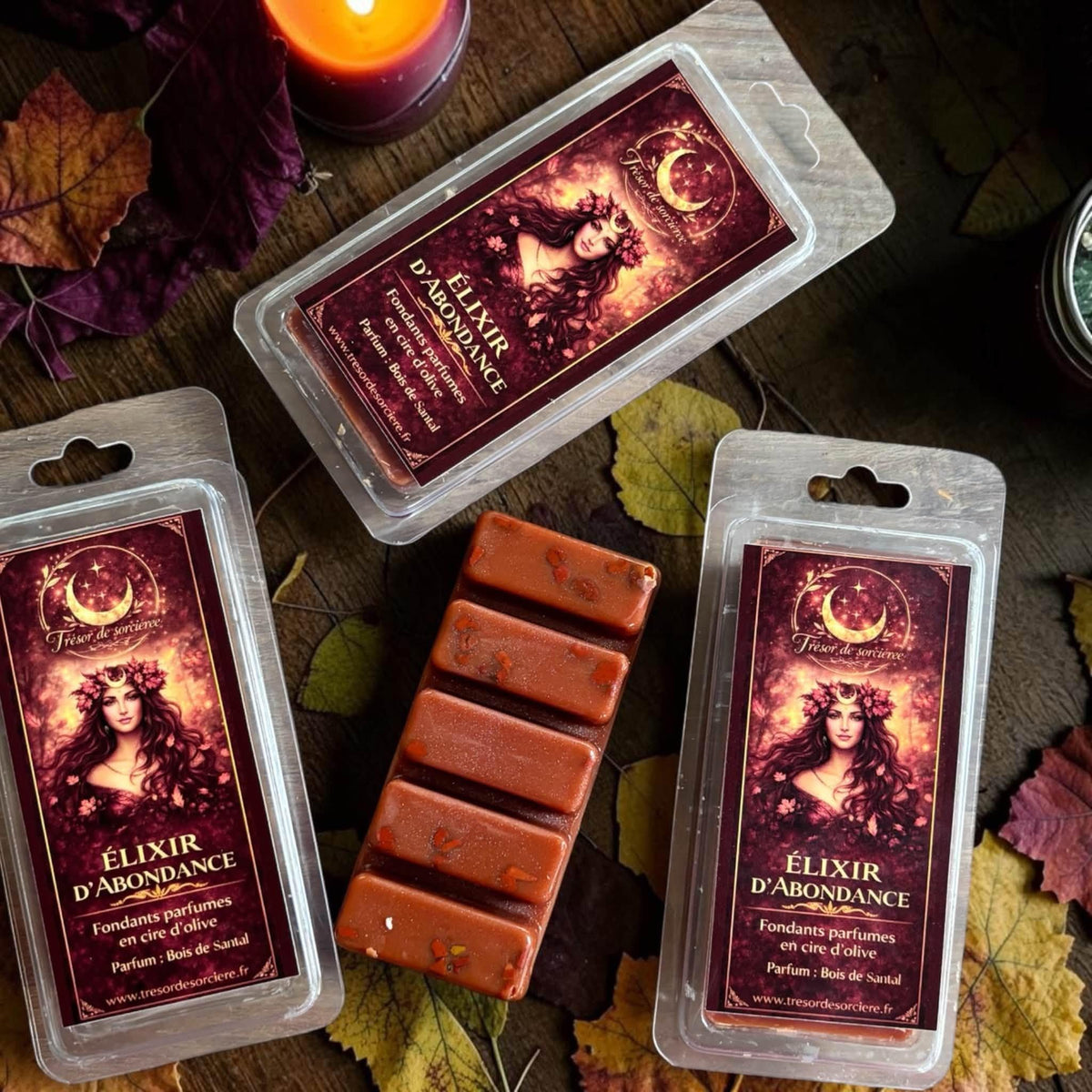 Fondants de cire parfumés "élixir d'abondance", fondants équinoxe automne, fondants de mabon