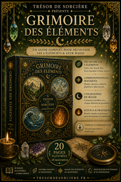 pages de grimoire les 4 élements