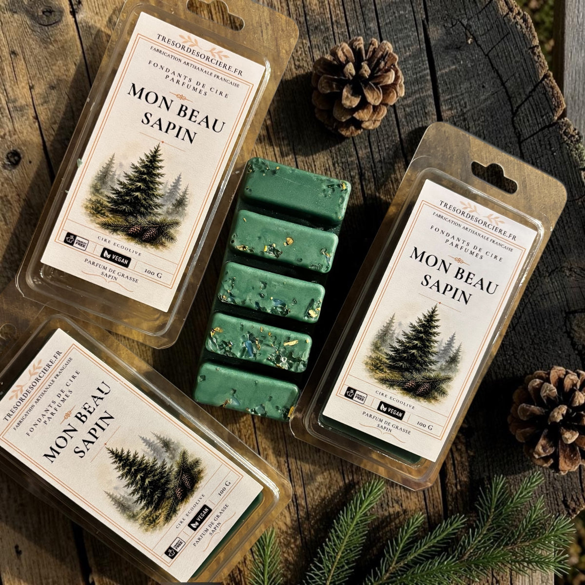 Fondants parfumés sapin Noël 