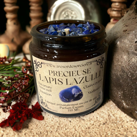 Bougie précieuse lapis lazulli