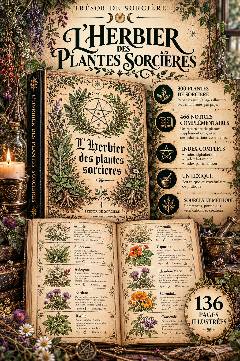 ebook pages de grimoires l'herbier des plantes sorcières