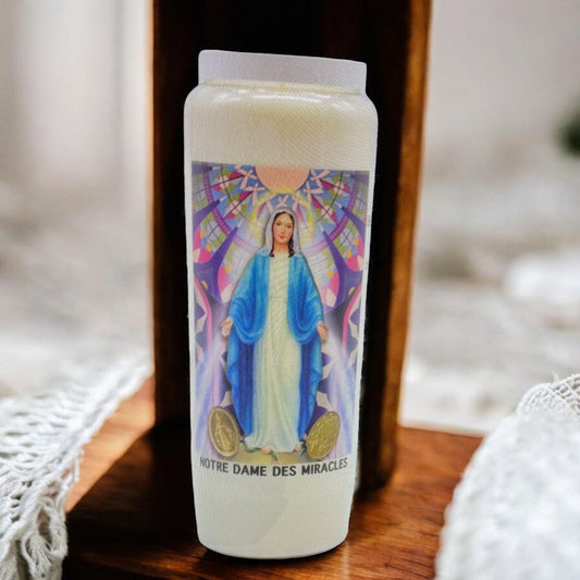 Bougie neuvaine "Notre Dame des Miracles", bougie religieuse