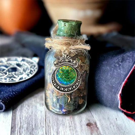 Spell jar du voyageur PRECIOUS fiole de protection voyageur