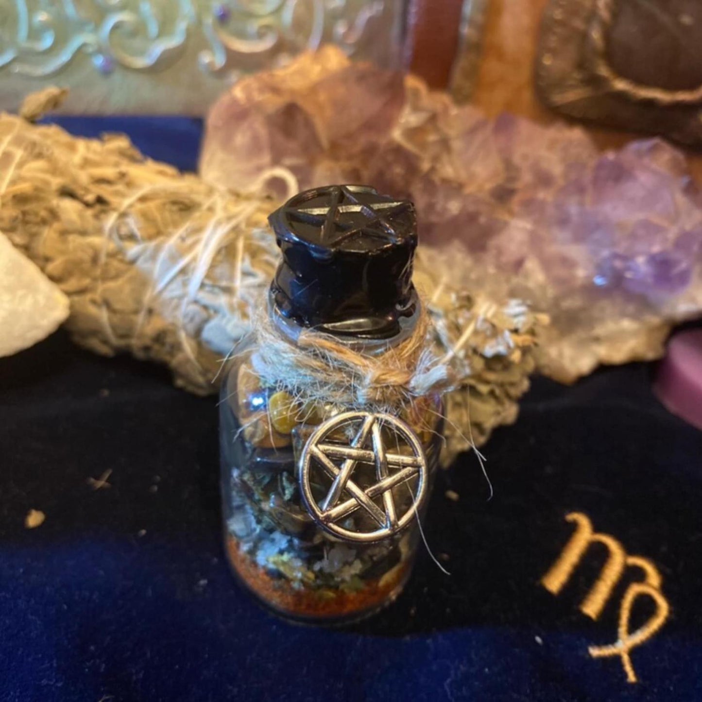 Spell jar Eyes protect, spell jar de protection, mauvais oeil