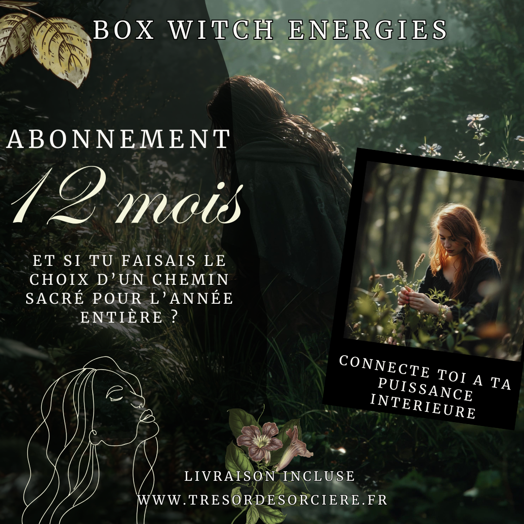 Box sorcière, witch box, box spirituelle, abonnement 12 mois - super box Samhain offerte. livraison incluse