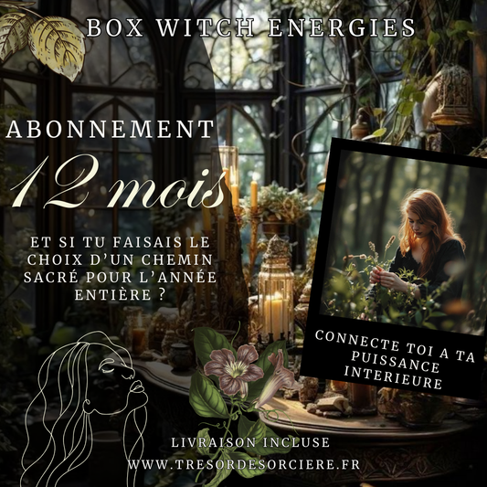 Box sorcière, witch box, box spirituelle, abonnement 12 mois - super box Samhain offerte. livraison incluse