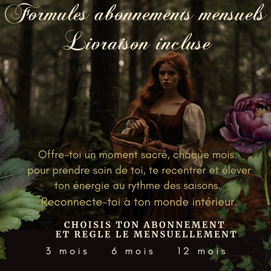 BOX SPIRITUELLE, BOX SORCIERE, FORMULES ABONNEMENTS MENSUELS