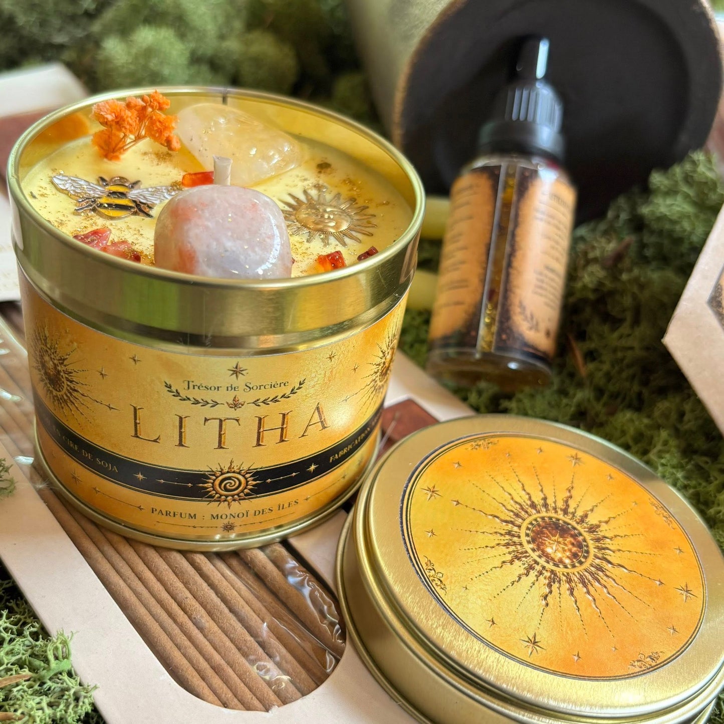 Box Litha, box sorcière, witchbox Litha, rituel magie solaire