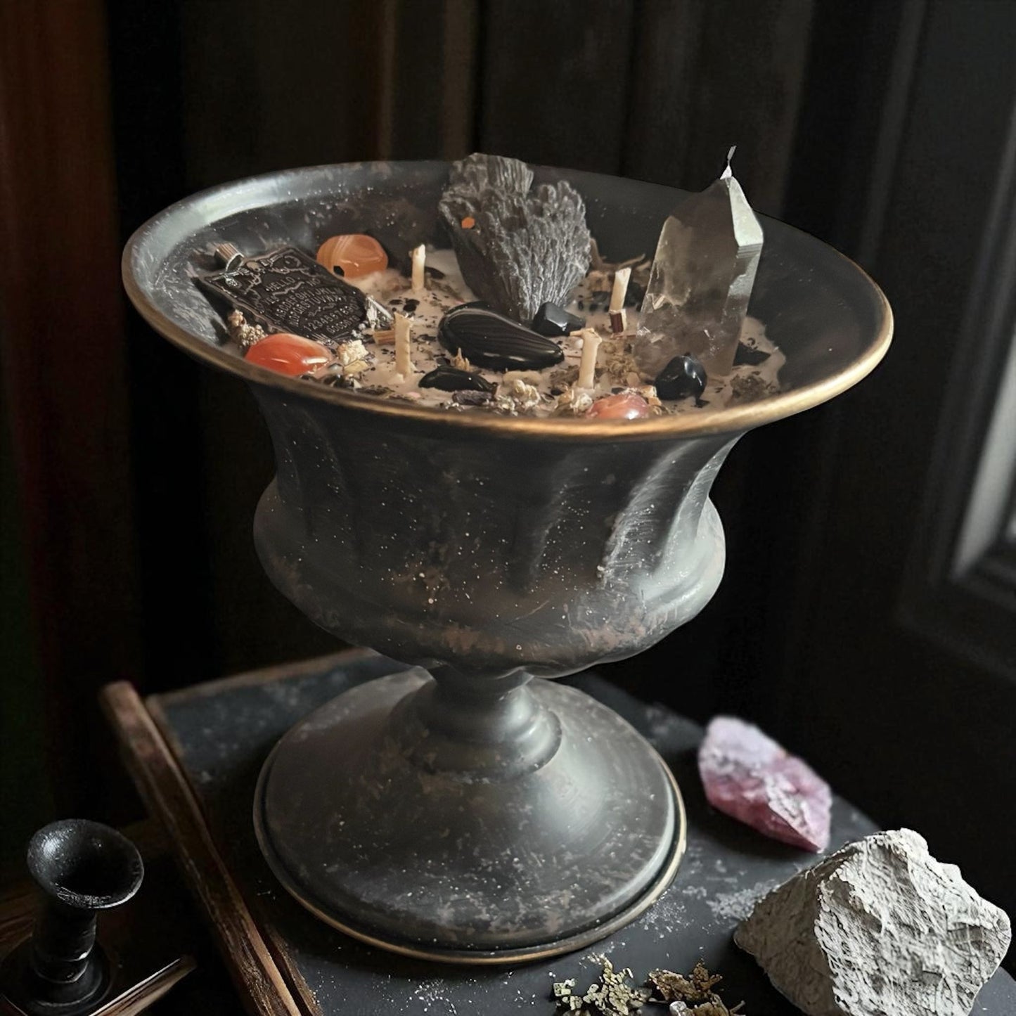 Bougie Samhain 4 mèches modèle unique