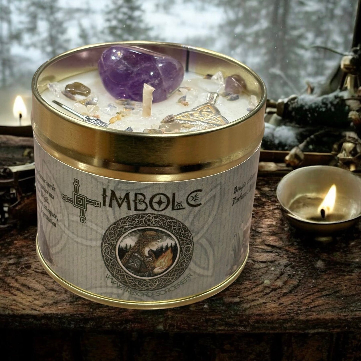 Box Imbolc, box spirituelle, witch box, sabbat d'Imbolc, box mensuelle Janvier 2026