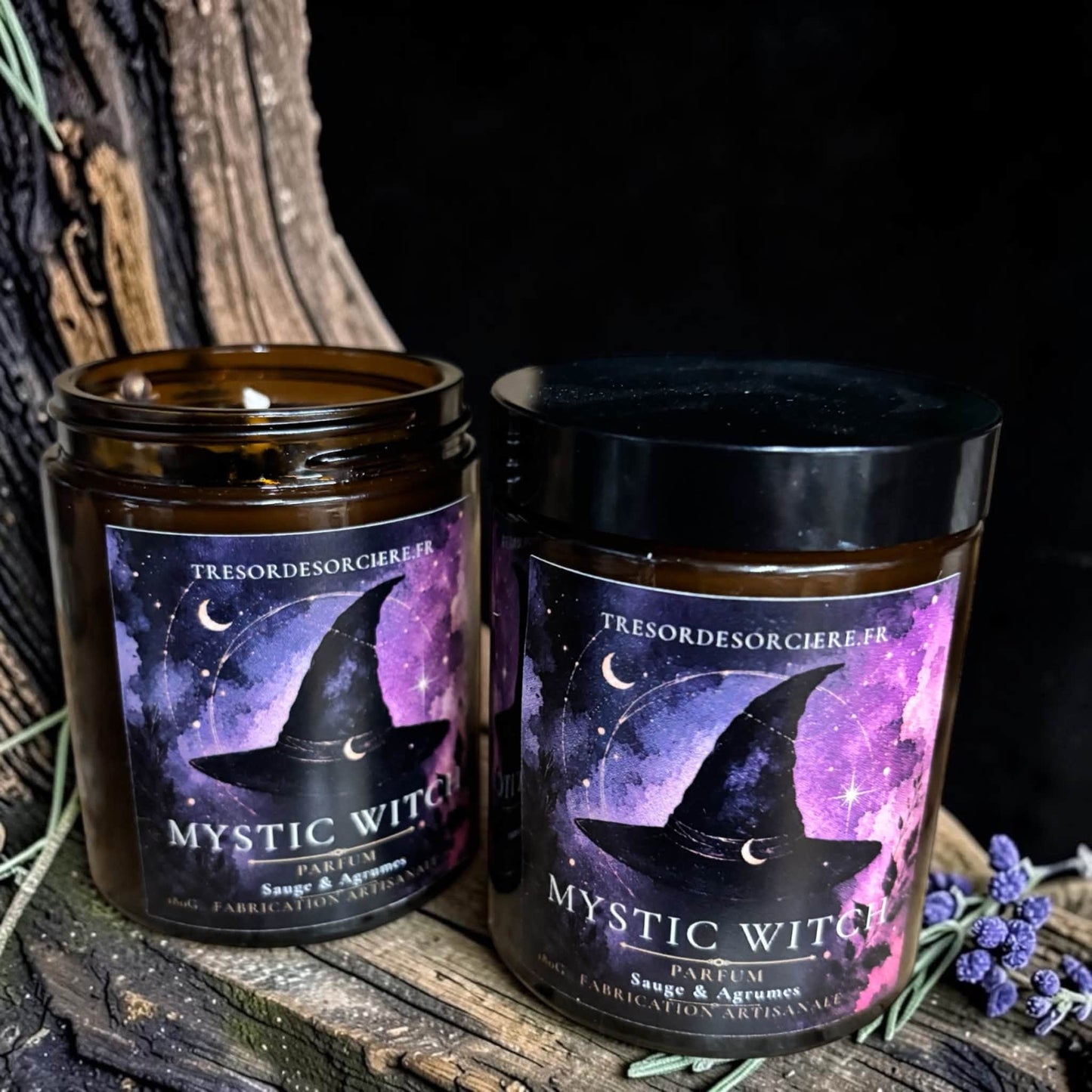 Bougie mystic witch parfum sauge agrumes