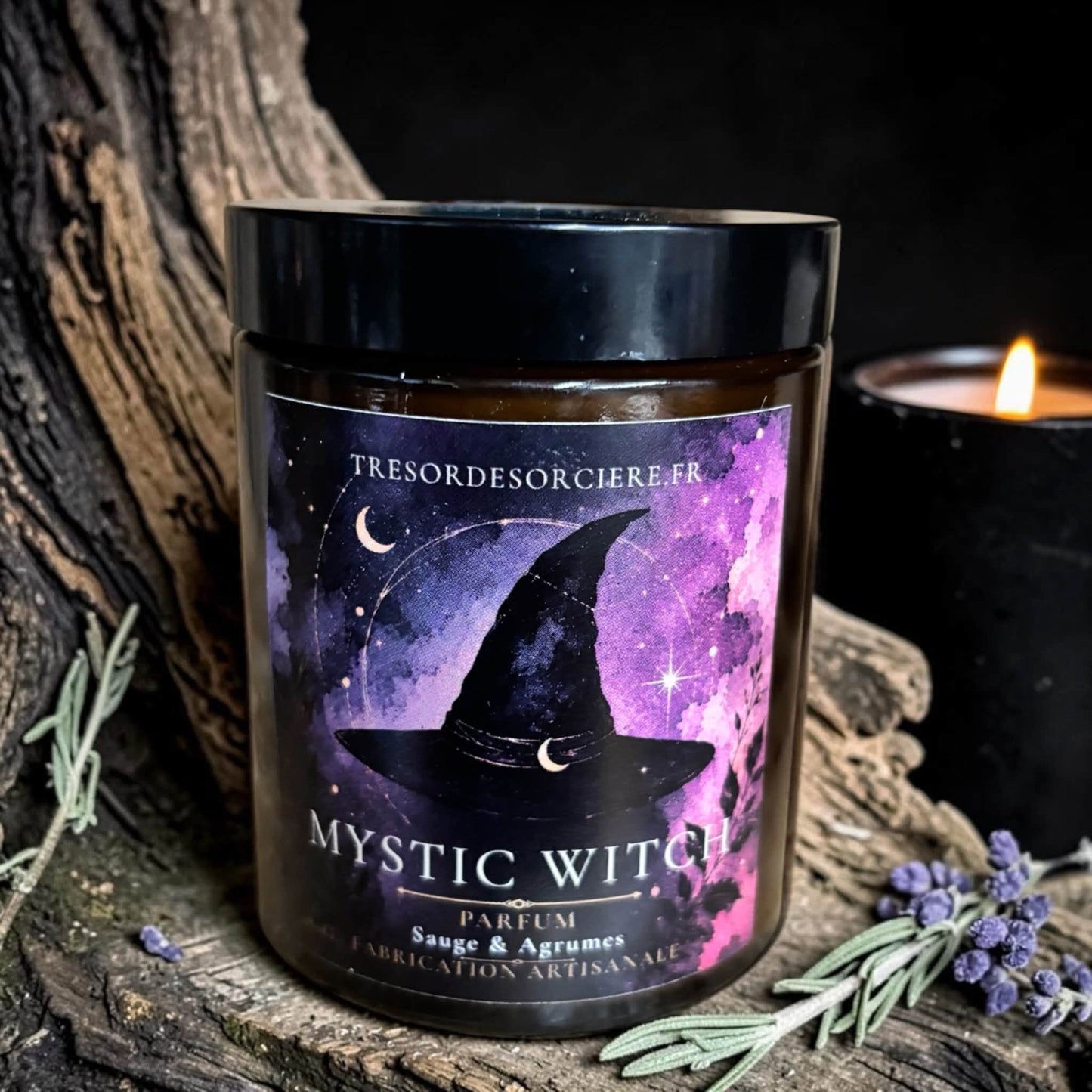 Bougie mystic witch parfum sauge agrumes