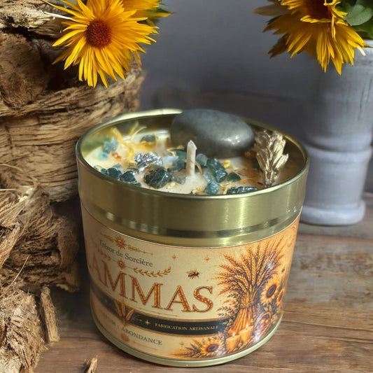 Bougie de Lammas, bougie de Lughnasadh, sabbat de Lammas, bougie rituelle, bougie sabbat Lammas