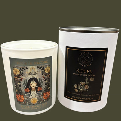 Bougie Rituel Essence Pure, bougie d'intention, bougie spirituelle