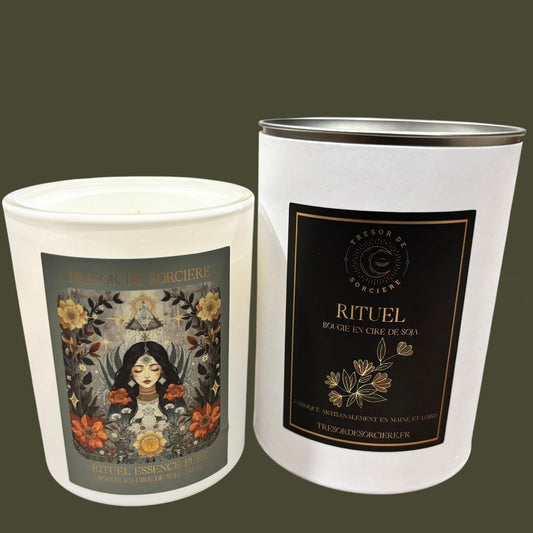 Bougie Rituel Essence Pure, bougie d'intention, bougie spirituelle