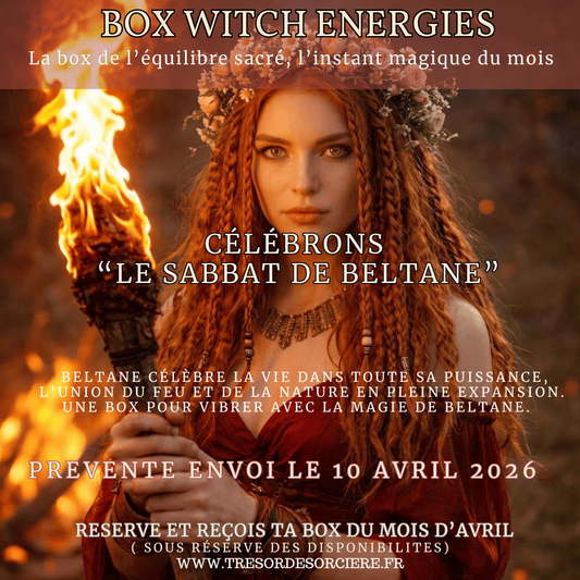 Box Beltane, Rituel du Feu Sacré, witchbox Beltane, box sorcière, box spirituelle Beltane