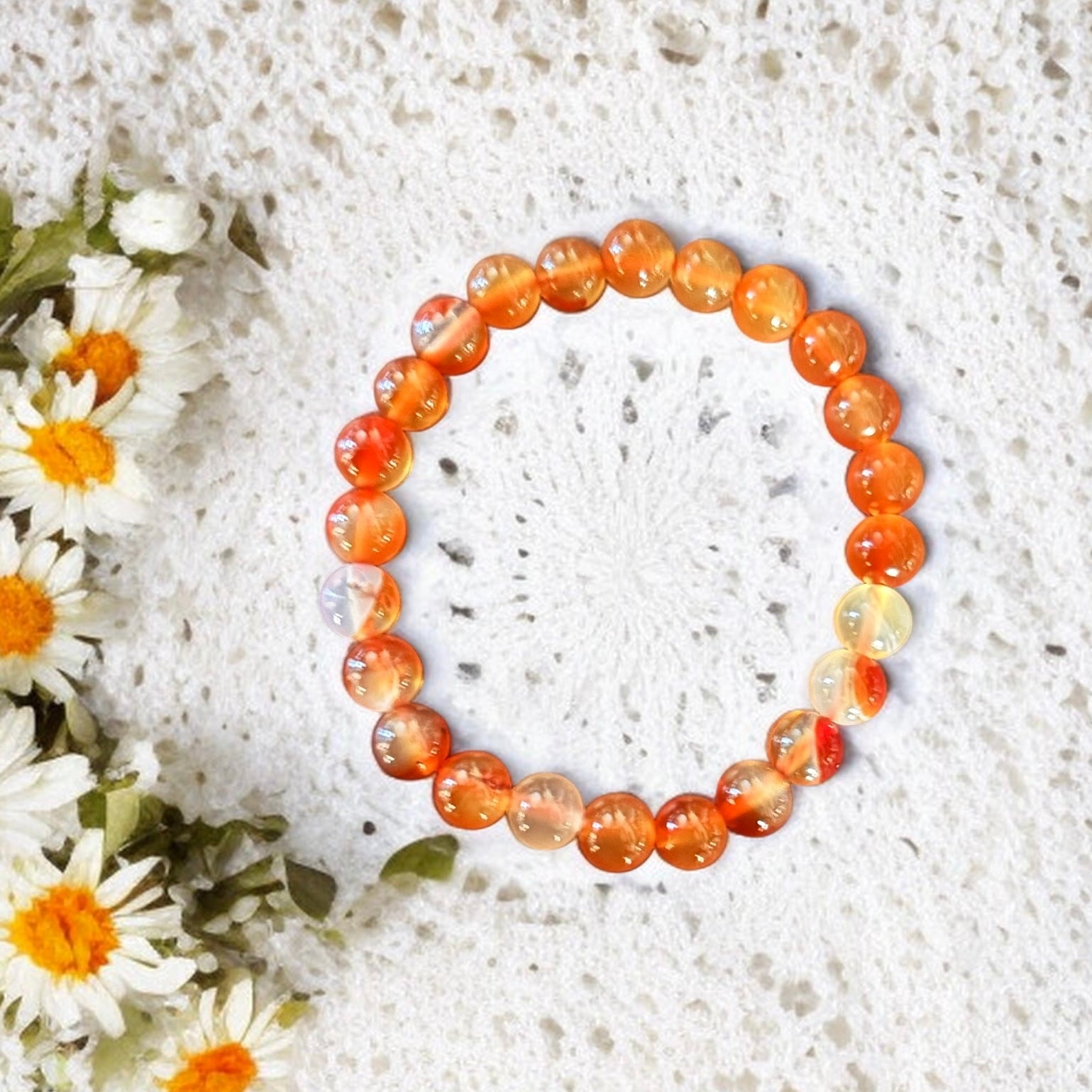 bracelet en cornaline