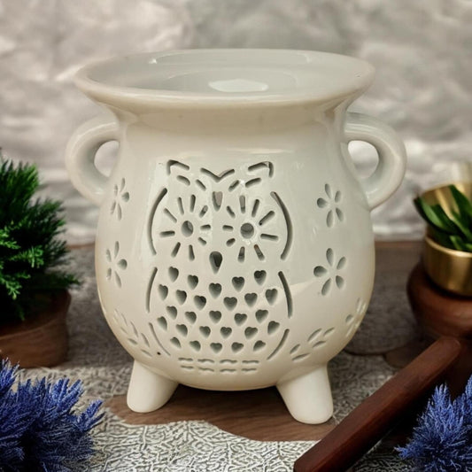 Brûleur à fondants, brûle parfum "hibou", brûleur à cire