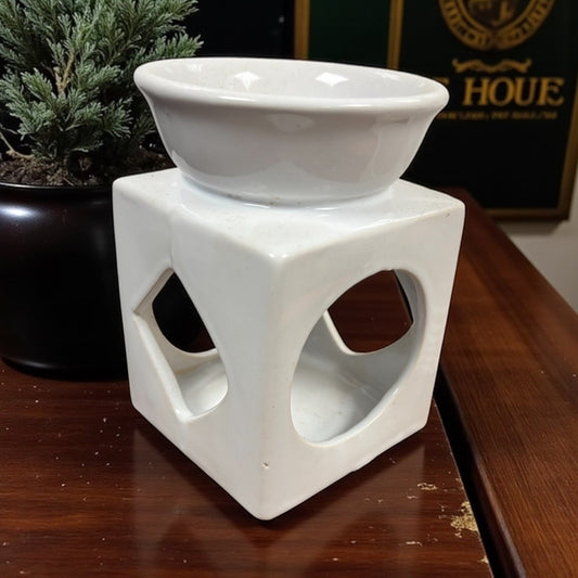 Brûleur à cire, brûle parfum blanc