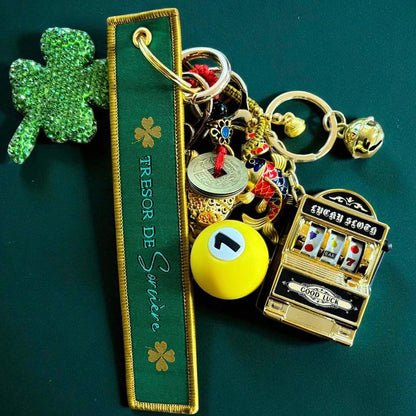 Gri-gri porte clés, gri-gri de sac, gri-gri chance, talisman chance, porte clés spirituel