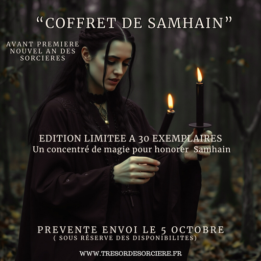 coffret de Samhain, box de Samhain, witchy box, witch box, box sorcière, box spirituelle, box ésotérique, sabbat de samhain, box halloween, witch, wicca, sorcière