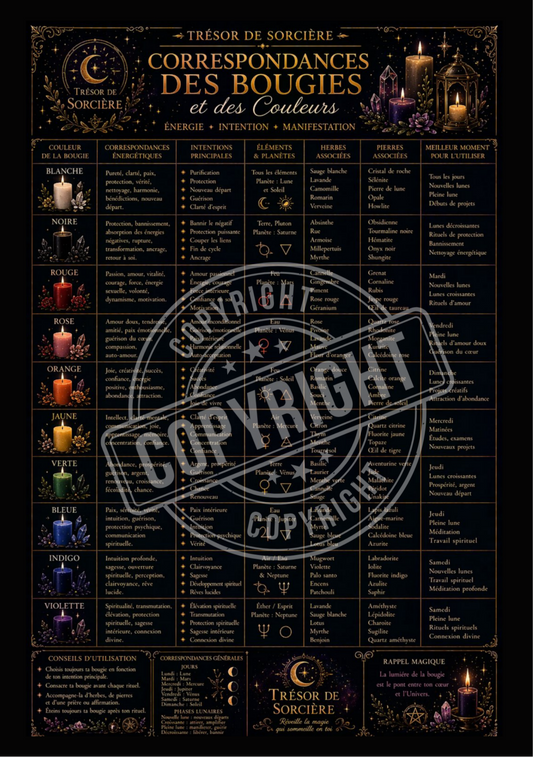 Téléchargement affiche correspondances bougies 30x42 cm