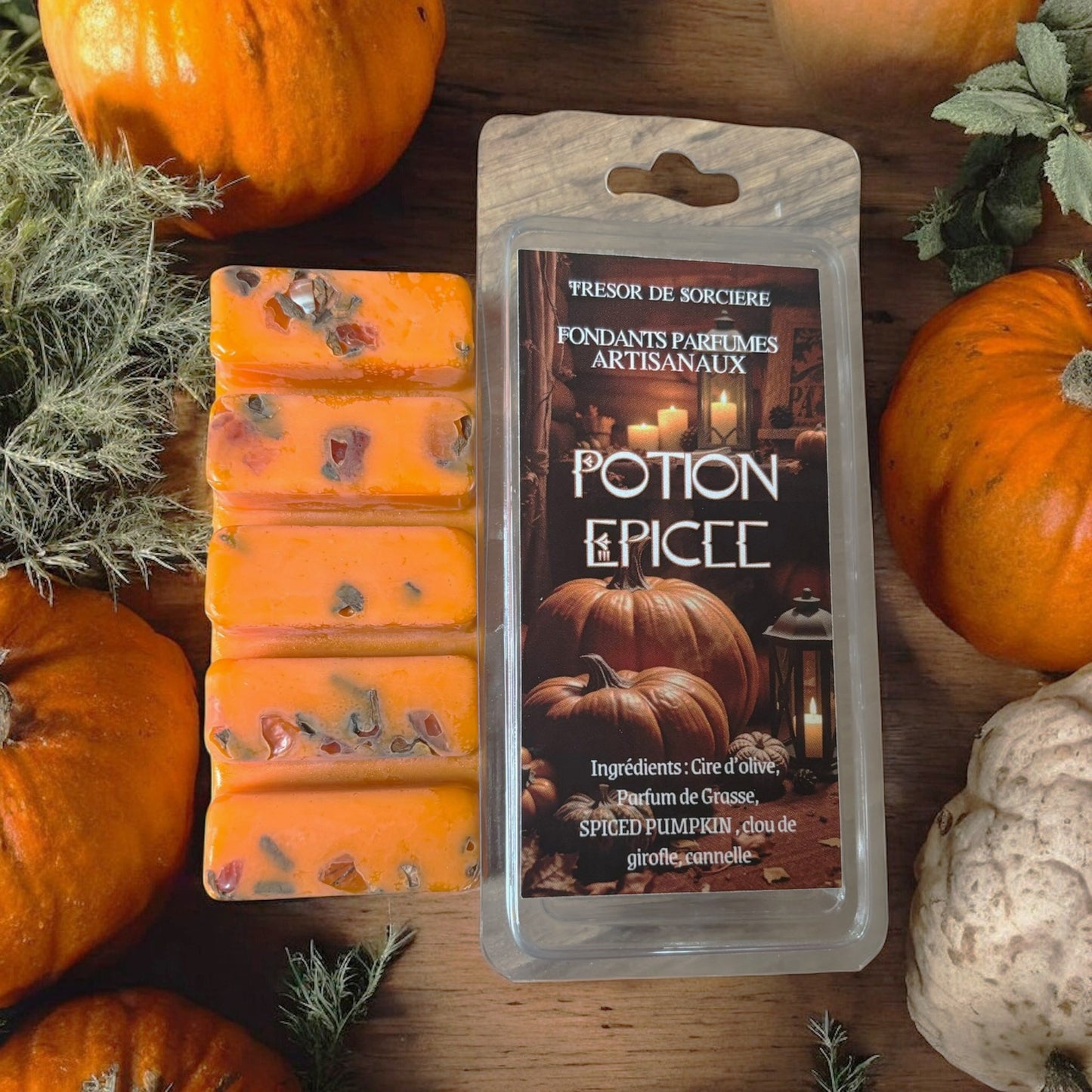 fondants d'intentions, fondants sorcière, fondants de cire parfumés