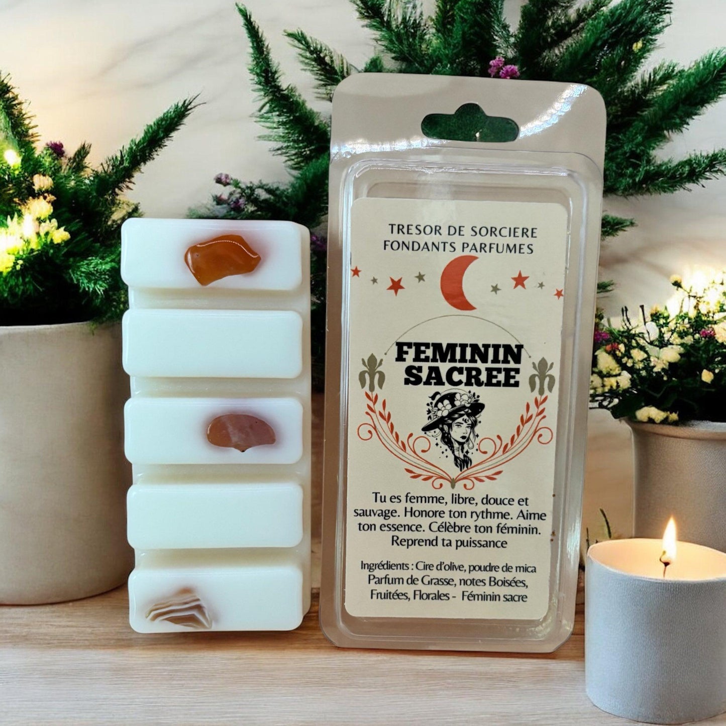 Fondants parfumés Féminin Sacré, fondants sorcière
