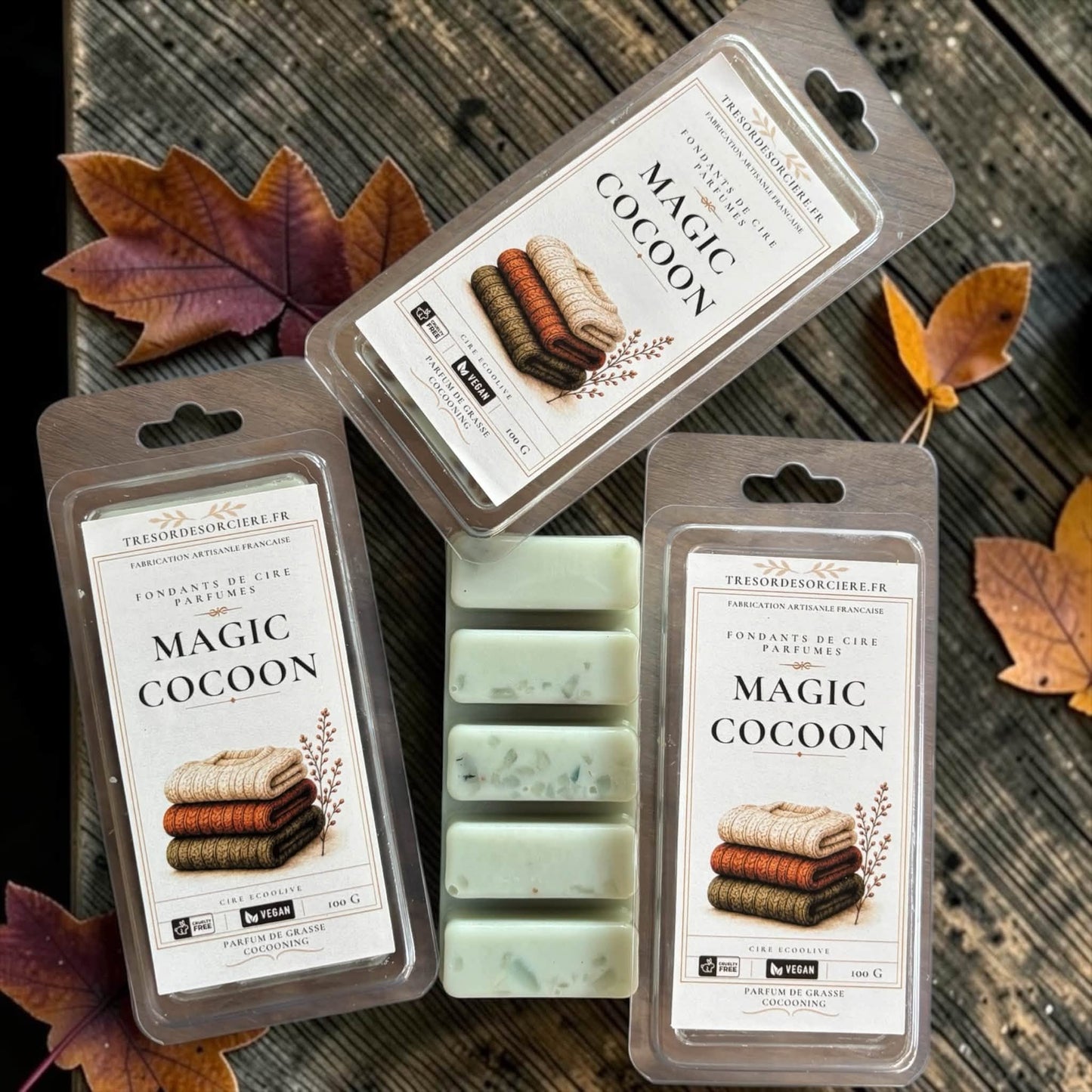 Fondants Magic Cocoon, détail cire parfumée EcoOlive