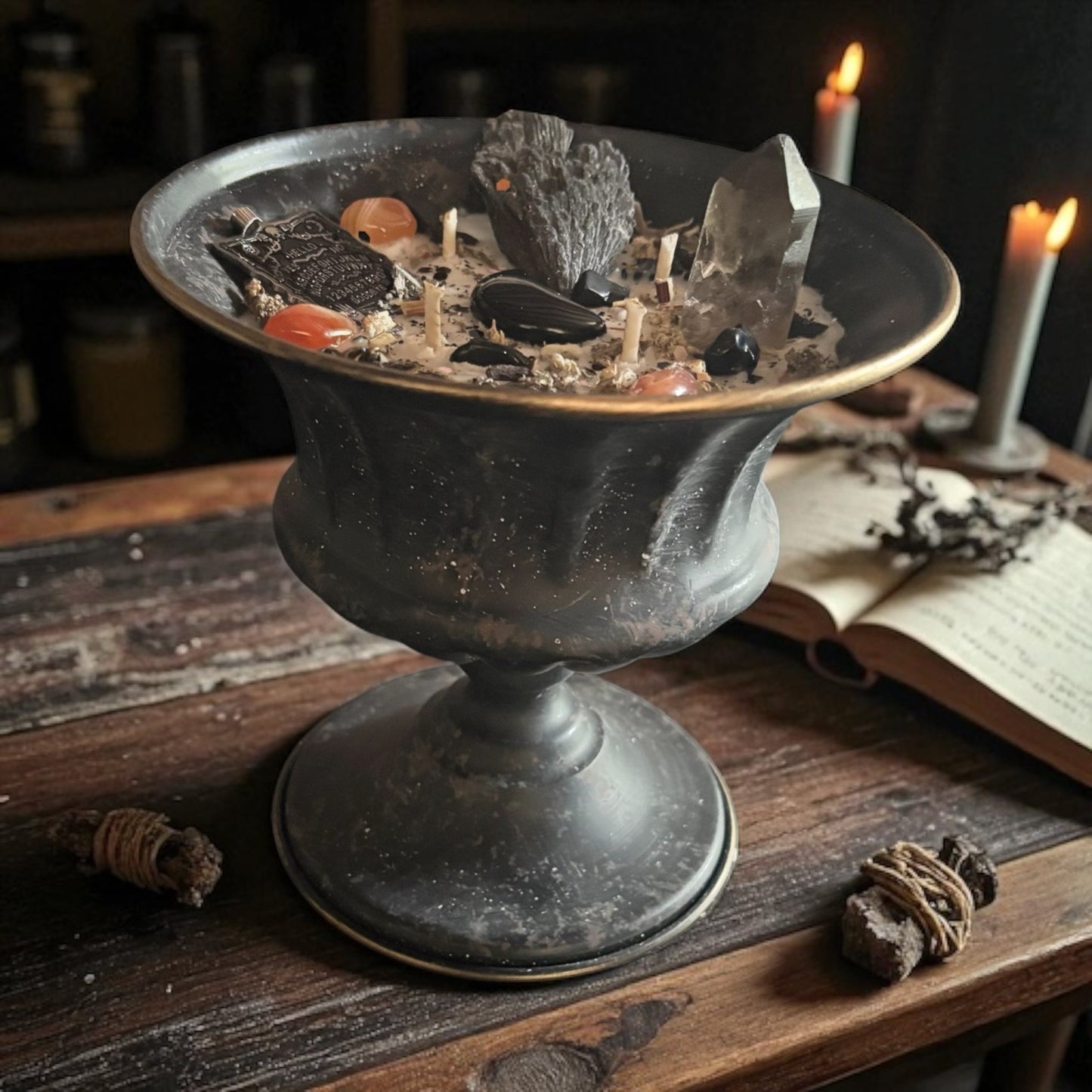 Bougie Samhain 4 mèches modèle unique