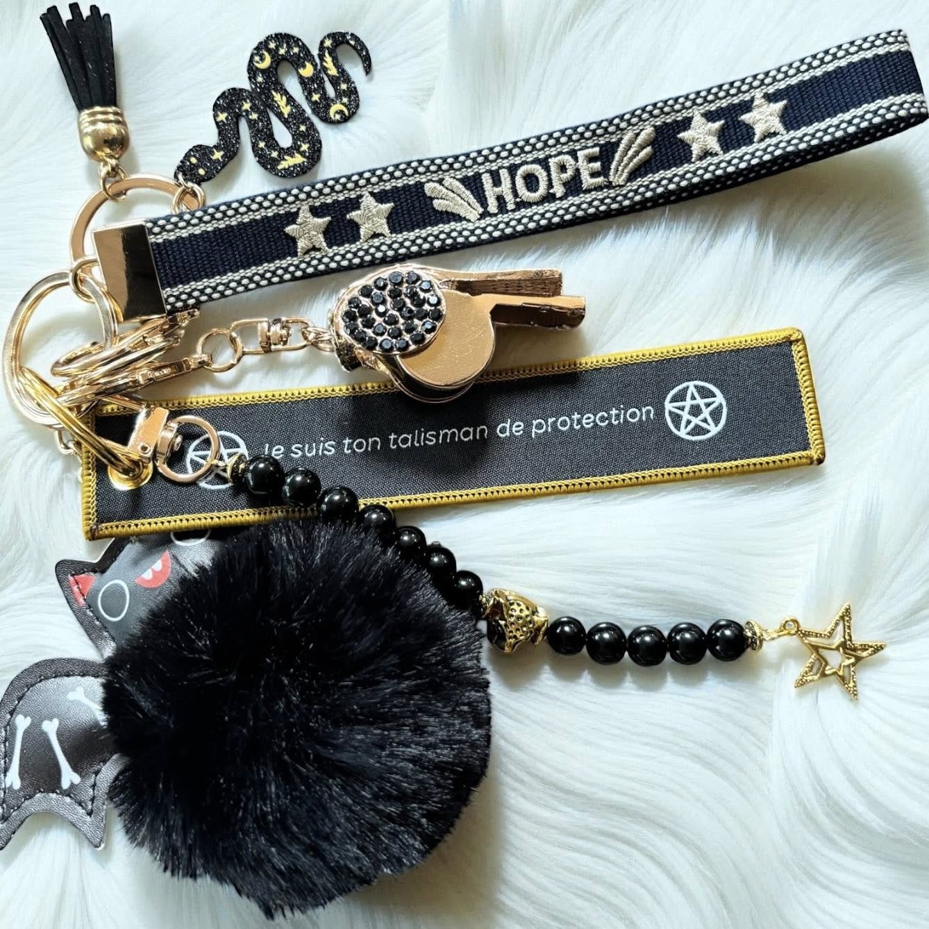 Porte clés Gri gri, talisman de protection, porte clés