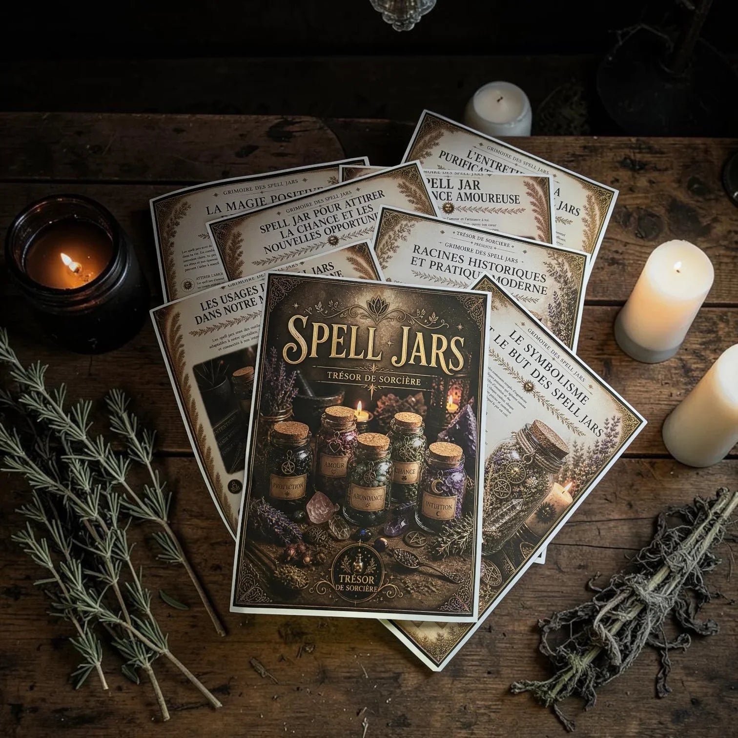 Grimoire numérique Les Spell Jars, correspondances herbes et pierres