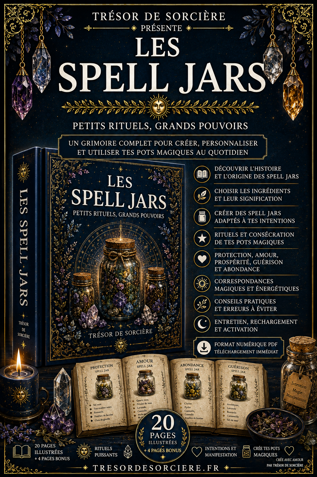 Téléchargement pages de grimoire "Les spell jars" 28 pages