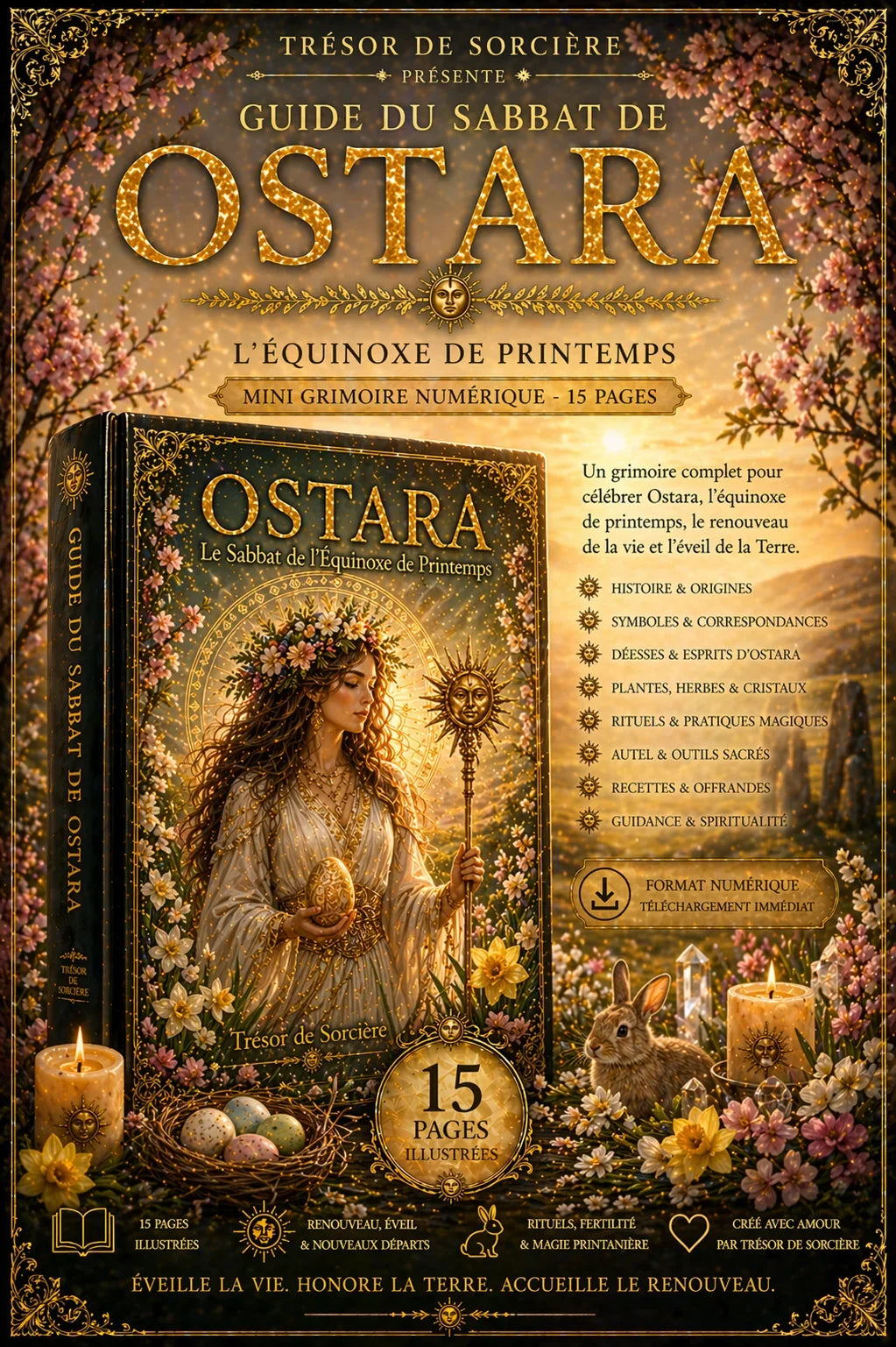 Téléchargement 15 pages de grimoire "le sabbat d'Ostara"