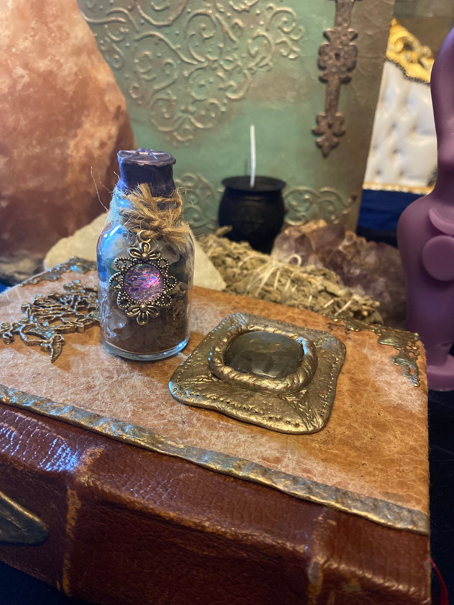 Spell jars, bouteille de sorcière ATTRACTLOVE, fiole d’attraction, sorcellerie, magie amour, rituel, ésotérique, wicca, witchy, sorcière,