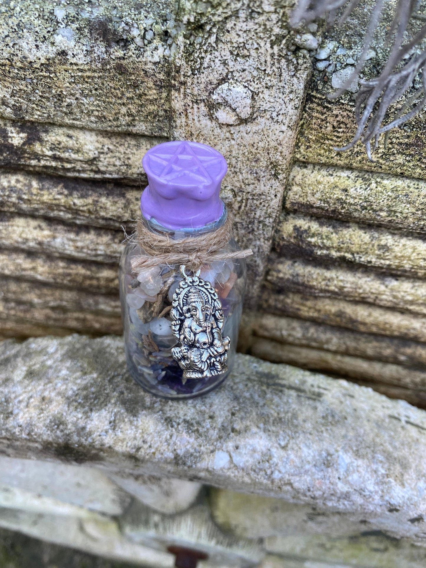 Spell jar peurs et angoisses ZENIA - fiole, sorcière, wicca, sorcellerie, witchy, rituel, autel, ésotérique, spell, spell jars