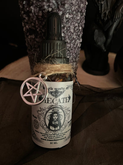 Huile déesse Hécate, rituels, witchcraft, sorcellerie, wicca, wiccan, sort, ésotérique